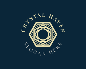 Hexagon Crystal Jewelry Boutique logo design