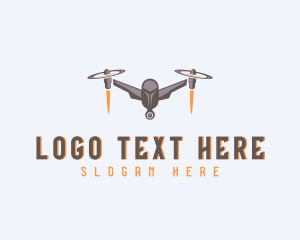 Aerial - Rocket Delivery Drone logo design