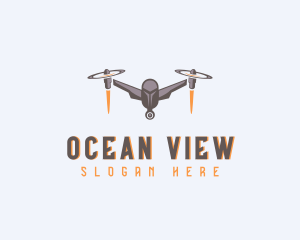 Rocket Delivery Drone logo design