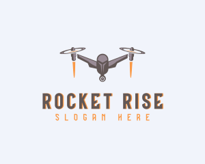 Rocket Delivery Drone logo design