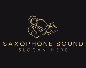 Musician Saxophone Instrument logo design