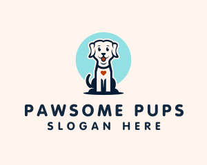 Cute Canine Dog logo design