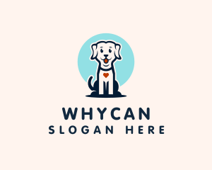 Love - Cute Canine Dog logo design