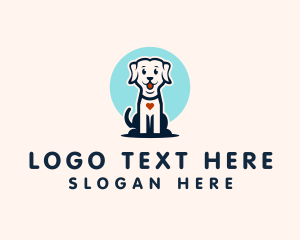 Heart - Cute Canine Dog logo design