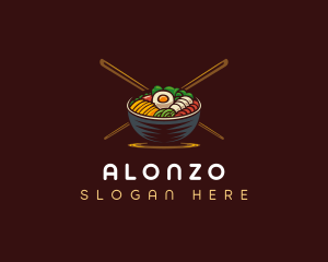 Bibimbap Food Bowl logo design