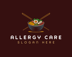 Bibimbap Food Bowl logo design