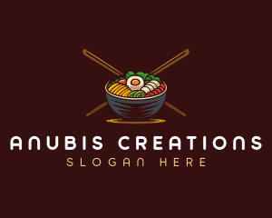 Bibimbap Food Bowl logo design