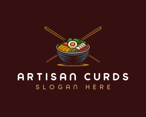 Bibimbap Food Bowl logo design