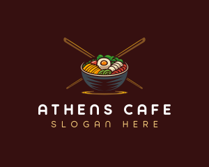 Bibimbap Food Bowl logo design