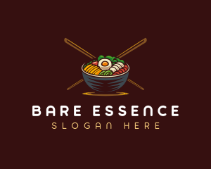 Bibimbap Food Bowl logo design