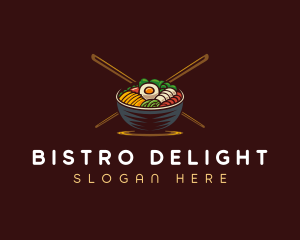 Bibimbap Food Bowl logo design