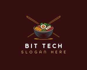 Bibimbap Food Bowl logo design