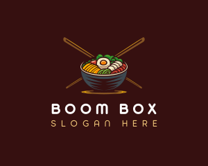 Bibimbap Food Bowl logo design