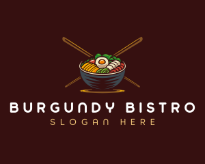 Bibimbap Food Bowl logo design