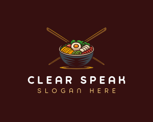 Bibimbap Food Bowl logo design