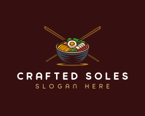 Bibimbap Food Bowl logo design