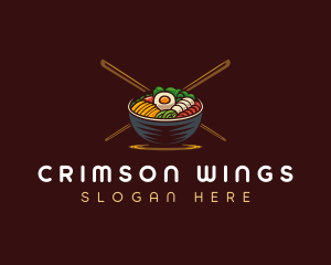 Bibimbap Food Bowl logo design