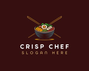 Bibimbap Food Bowl logo design