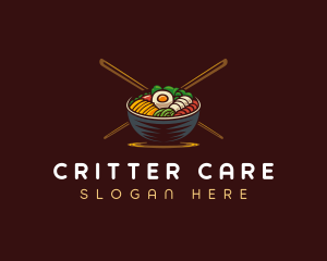 Bibimbap Food Bowl logo design