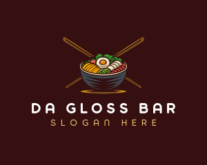 Bibimbap Food Bowl logo design