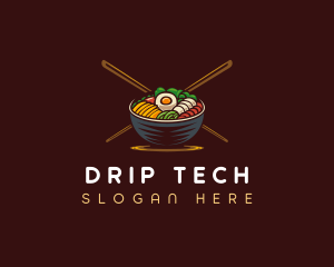 Bibimbap Food Bowl logo design