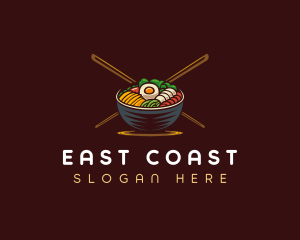 Bibimbap Food Bowl logo design