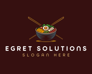 Bibimbap Food Bowl logo design