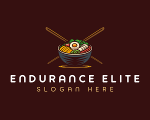 Bibimbap Food Bowl logo design