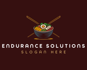 Bibimbap Food Bowl logo design