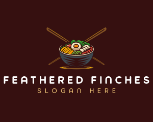 Bibimbap Food Bowl logo design