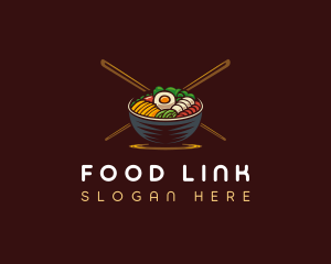 Bibimbap Food Bowl logo design