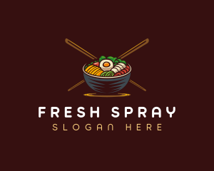 Bibimbap Food Bowl logo design