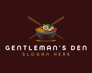 Bibimbap Food Bowl logo design