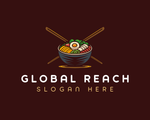 Bibimbap Food Bowl logo design