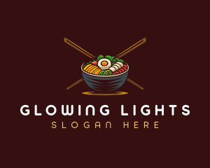 Bibimbap Food Bowl logo design