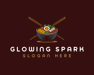 Bibimbap Food Bowl logo design