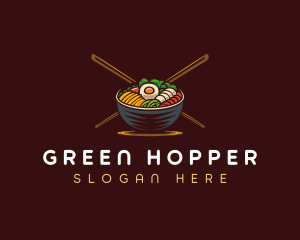 Bibimbap Food Bowl logo design