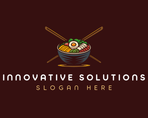 Bibimbap Food Bowl logo design