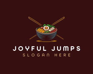 Bibimbap Food Bowl logo design