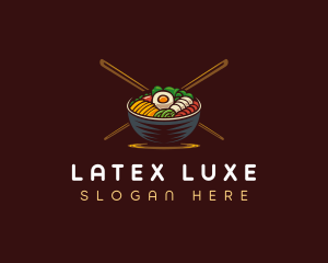 Bibimbap Food Bowl logo design