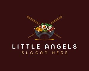 Bibimbap Food Bowl logo design