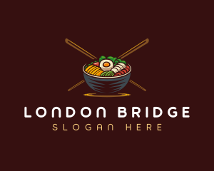 Bibimbap Food Bowl logo design