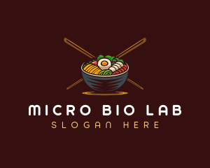 Bibimbap Food Bowl logo design