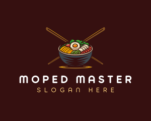 Bibimbap Food Bowl logo design