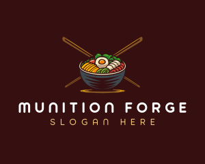 Bibimbap Food Bowl logo design