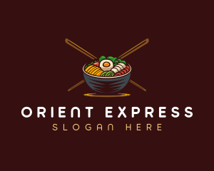 Bibimbap Food Bowl logo design