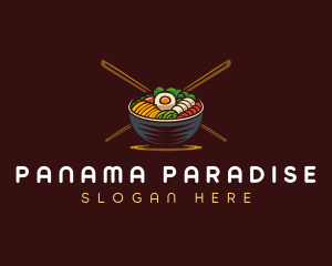 Bibimbap Food Bowl logo design