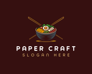 Bibimbap Food Bowl logo design