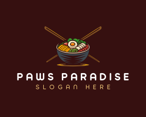 Bibimbap Food Bowl logo design