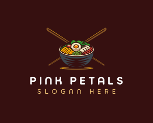 Bibimbap Food Bowl logo design